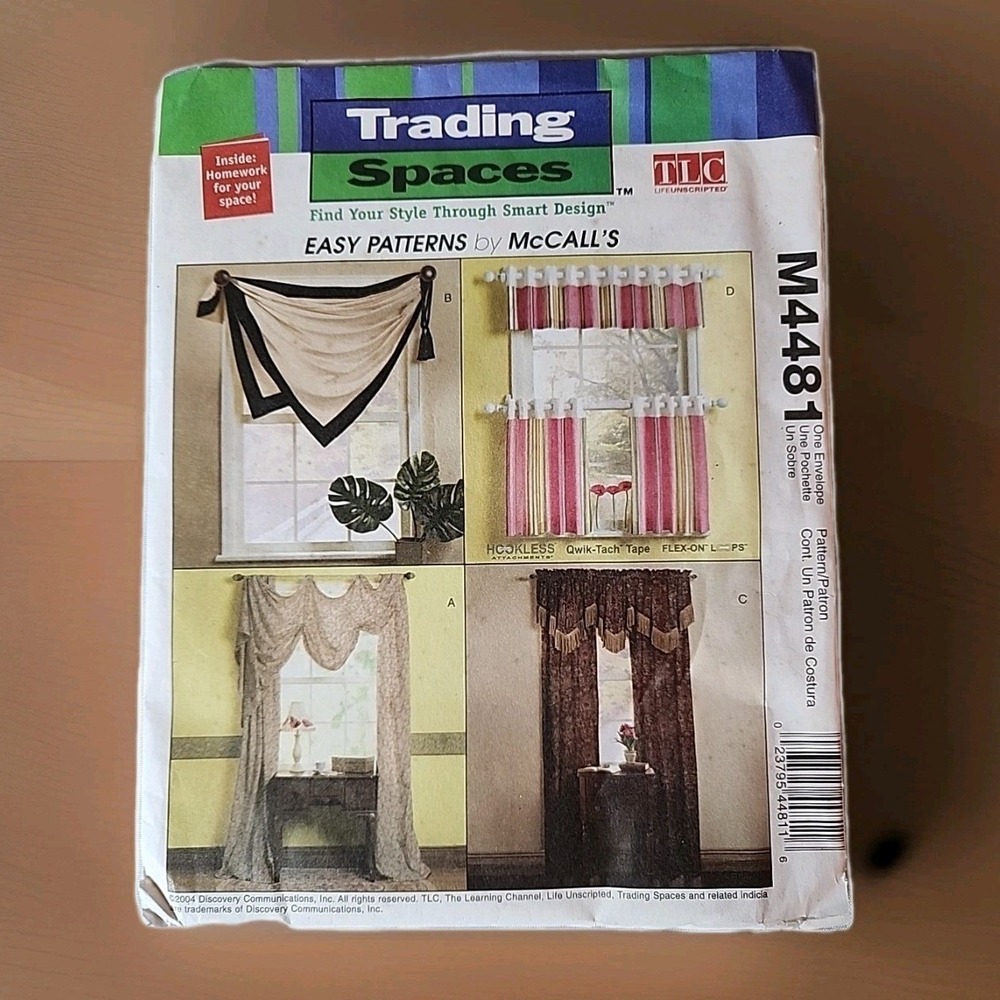 VTG McCall's M4481 Trading Spaces TLC Window Essentials Curtains Valances Easy